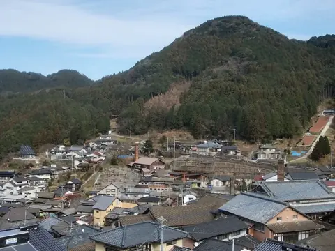 The pottery town of Hasami in Nagasaki, Japan, surrounded by hills